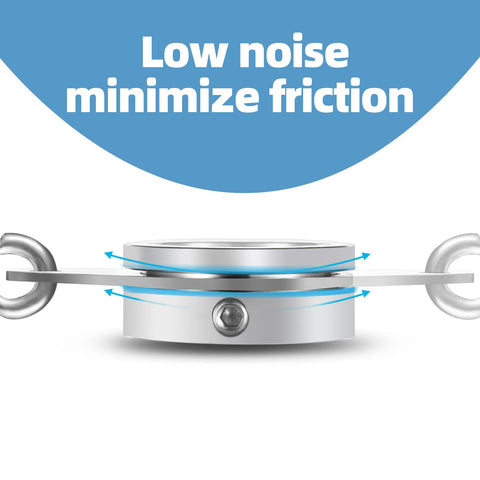 Anovo flag pole rings arc-design to minimize wear.