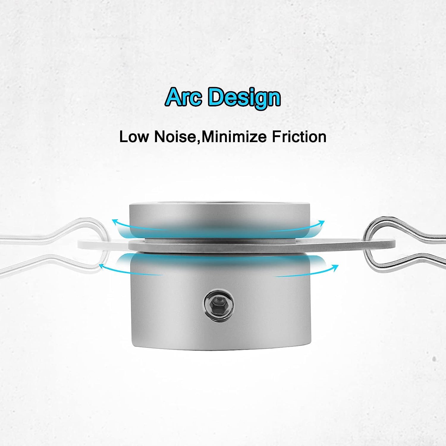 Anovo matte silver flag pole ring pack of two