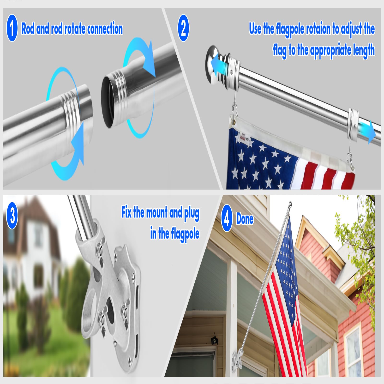 Anovo wall screws and anchors provide secure mounting on walls or columns.