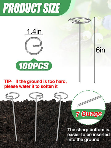 ANPHSIN 100-piece stake pack ready for lawn fabric projects