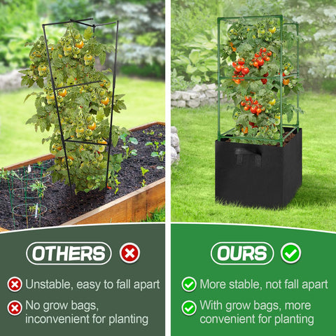 ANPHSIN 17-gallon grow bags provide spacious root space for vegetables.