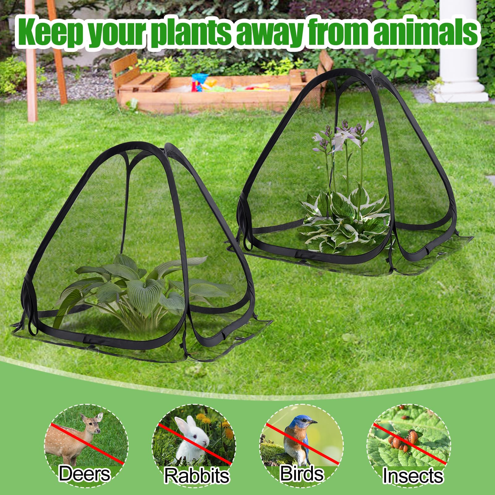 ANPHSIN 22x22x23 inch plant cover shields crops while watering