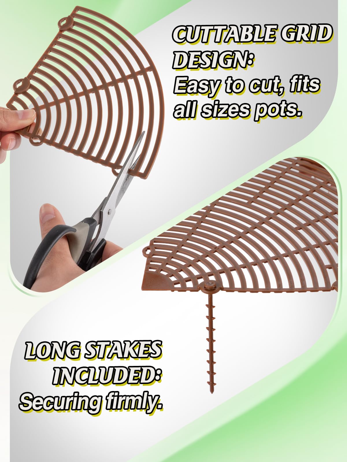 ANPHSIN grid cover secured with stakes prevents mess from toddlers