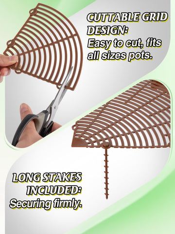 ANPHSIN grid cover secured with stakes prevents mess from toddlers
