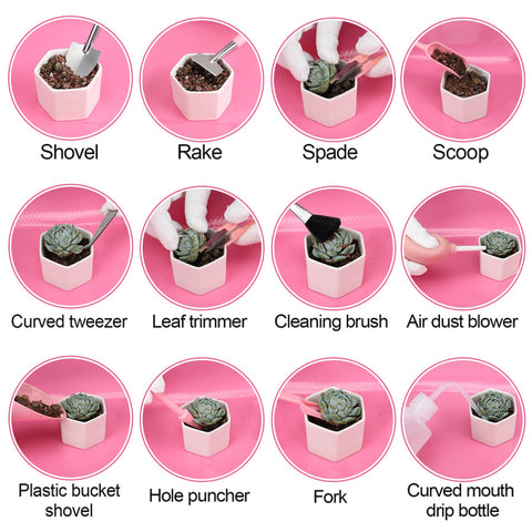 ANPHSIN plant labels and planter mesh pads aid orderly planting.