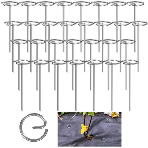 ANPHSIN 7-gauge garden stake top view demonstrates wind-resistant fabric anchoring