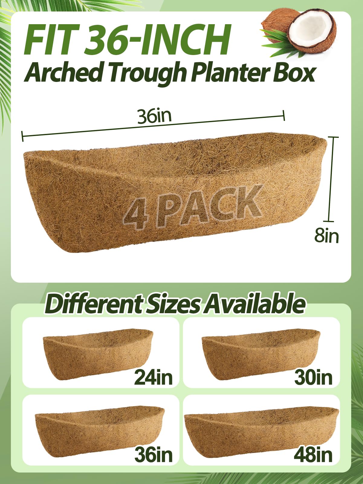 ANPHSIN arched liner in a planter demonstrates easy fit and trim capability