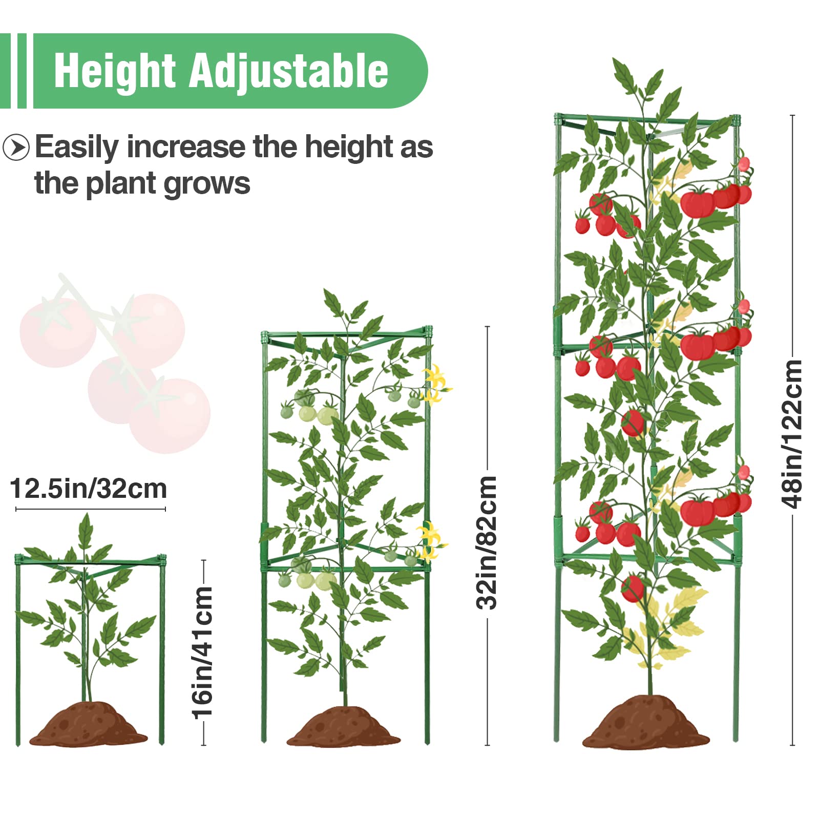 ANPHSIN breathable 10-gallon grow bags support root health and easy relocation.