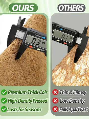 ANPHSIN coconut fiber liner close-up shows dense texture for soil stability