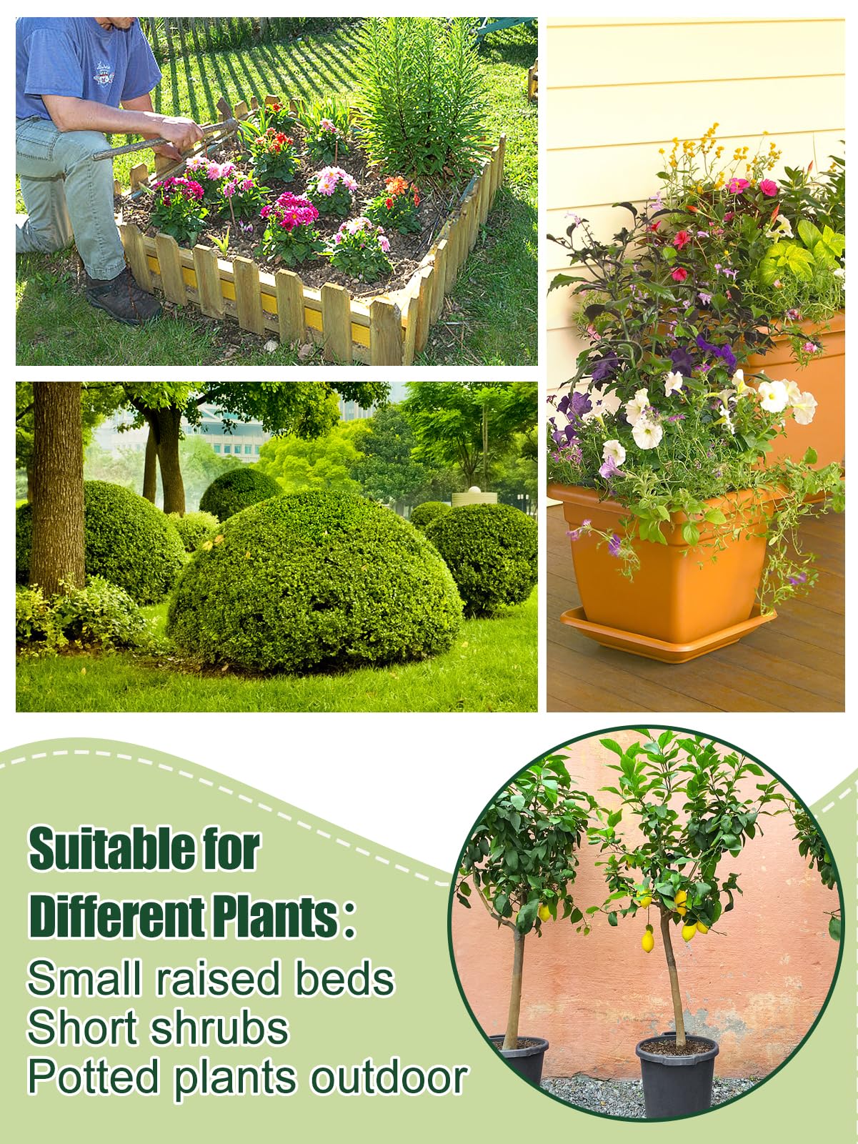 ANPHSIN drawstring plant cover opening shown for easy covering and secure wind protection.