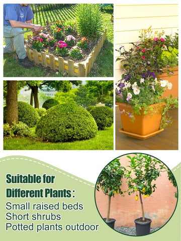 ANPHSIN drawstring plant cover opening shown for easy covering and secure wind protection.