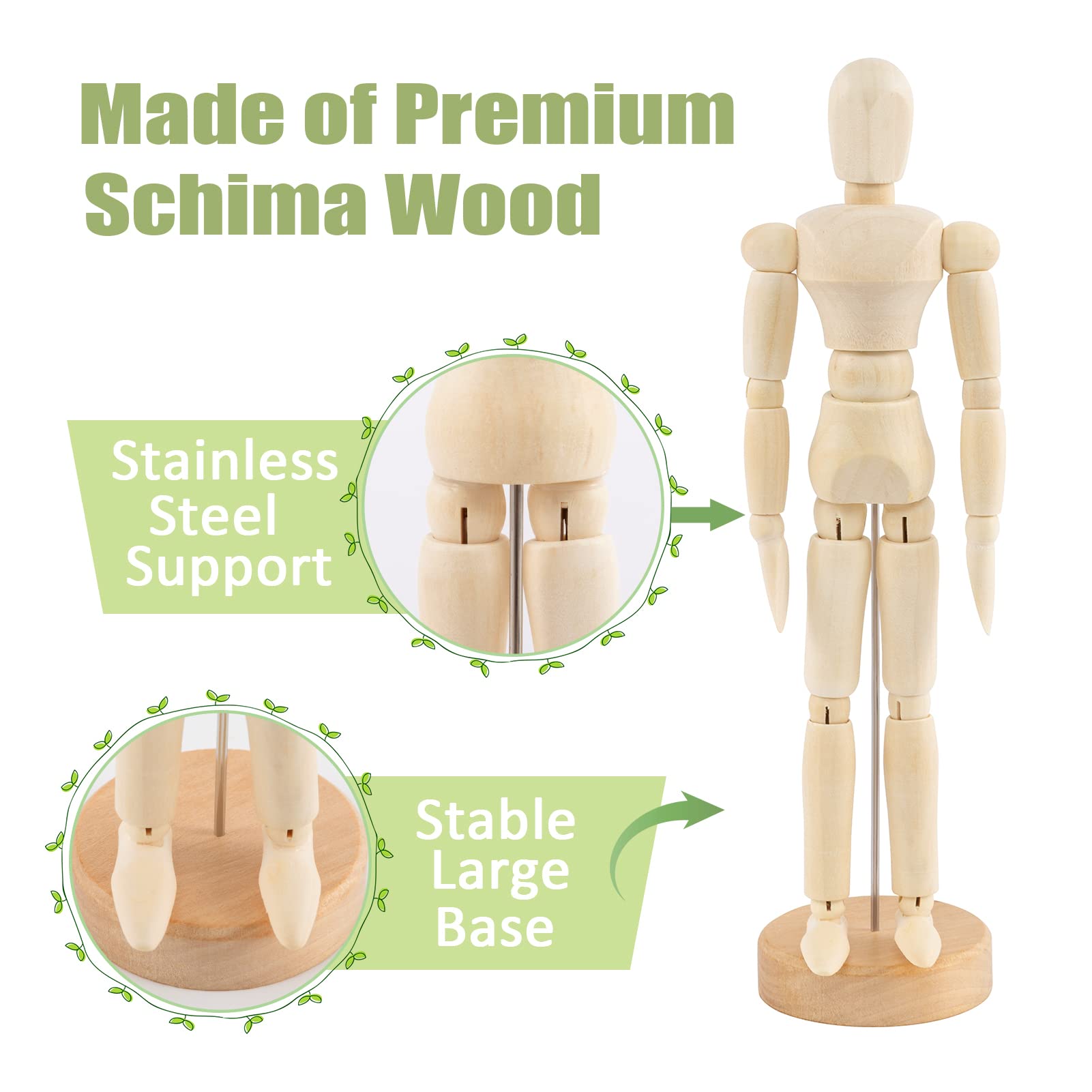 ANPHSIN durable schima wood stand provides stable tabletop display