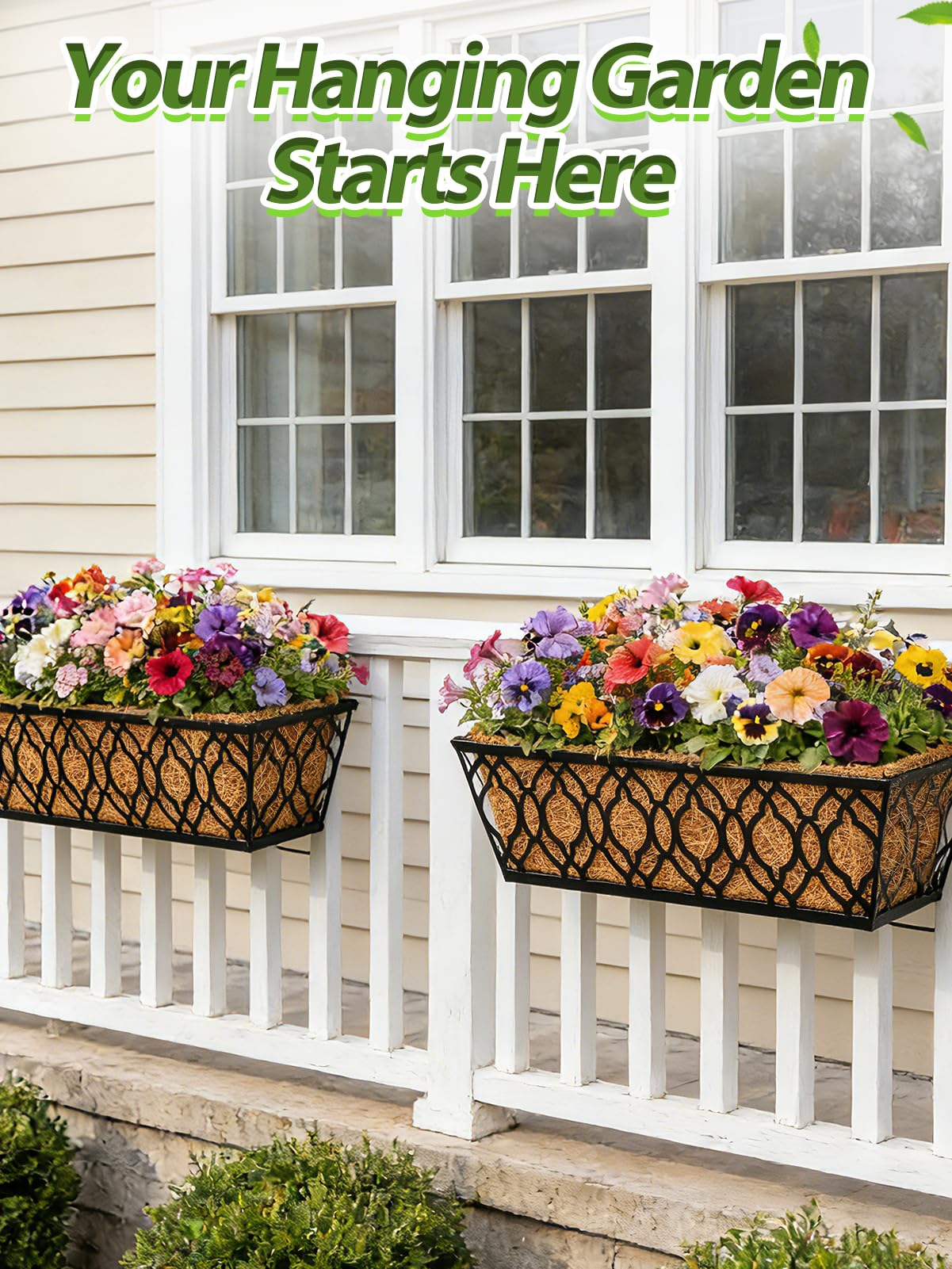 ANPHSIN natural coconut fiber liners provide breathable, root-friendly environment.