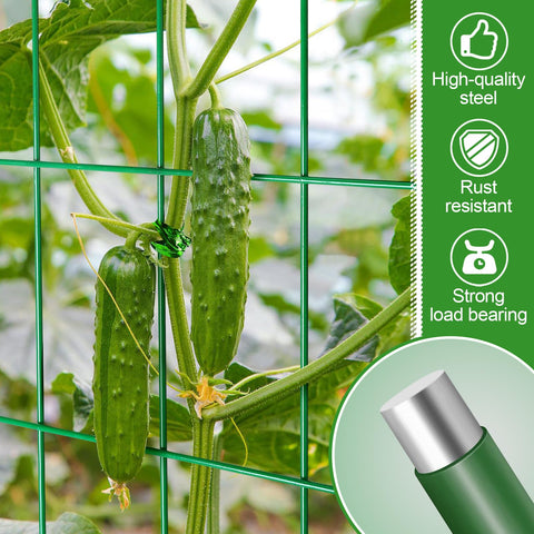 ANPHSIN foldable garden trellis easy setup with two panels and ties.