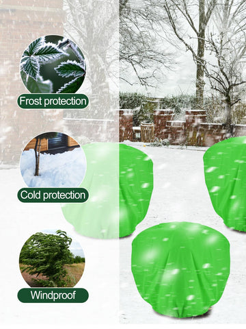 ANPHSIN green frost blanket for shrubs shields plants from cold damage while letting moisture breathe.