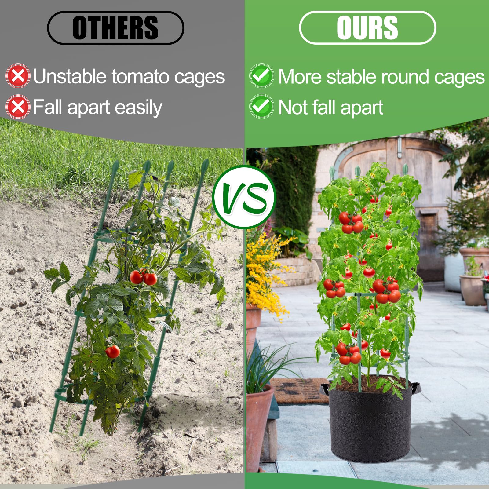 ANPHSIN 10-gallon grow bags with reinforced handles for easy repositioning.
