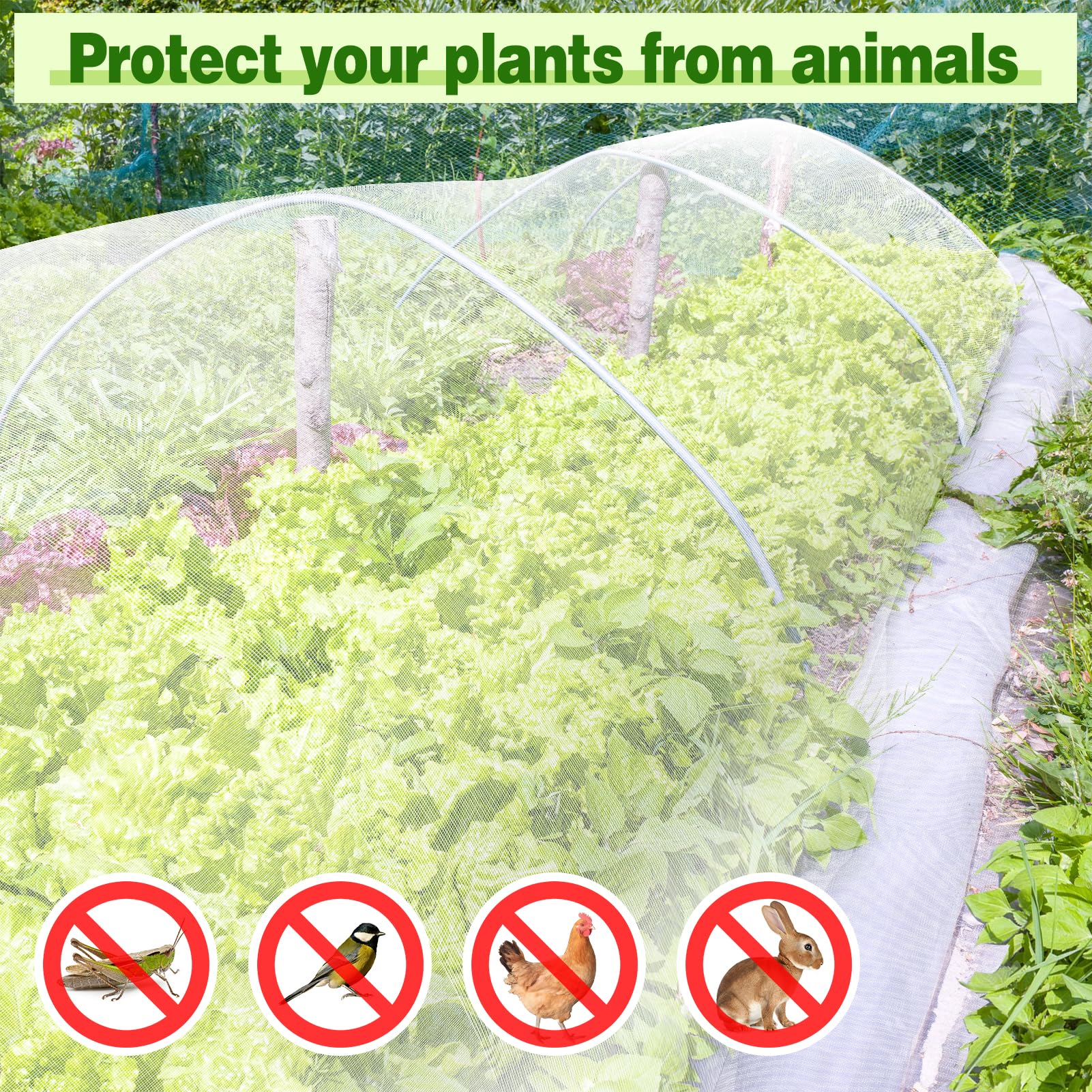 ANPHSIN large 10x33 ft garden barrier suitable for patios and beds