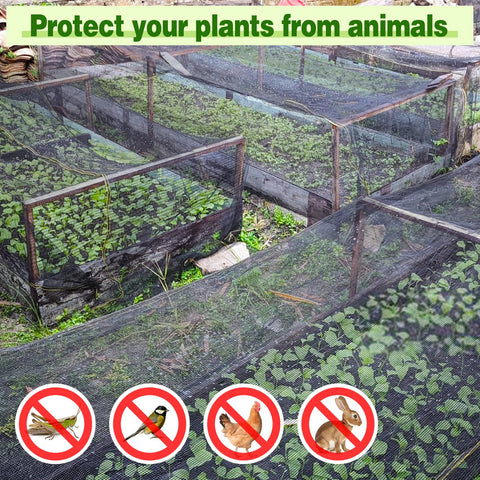 ANPHSIN outdoor plant protection mosquito net keeps balcony gardens tidy.