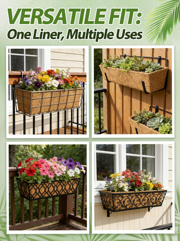 ANPHSIN outdoor planters compatibility for window boxes, hanging baskets, and decks.