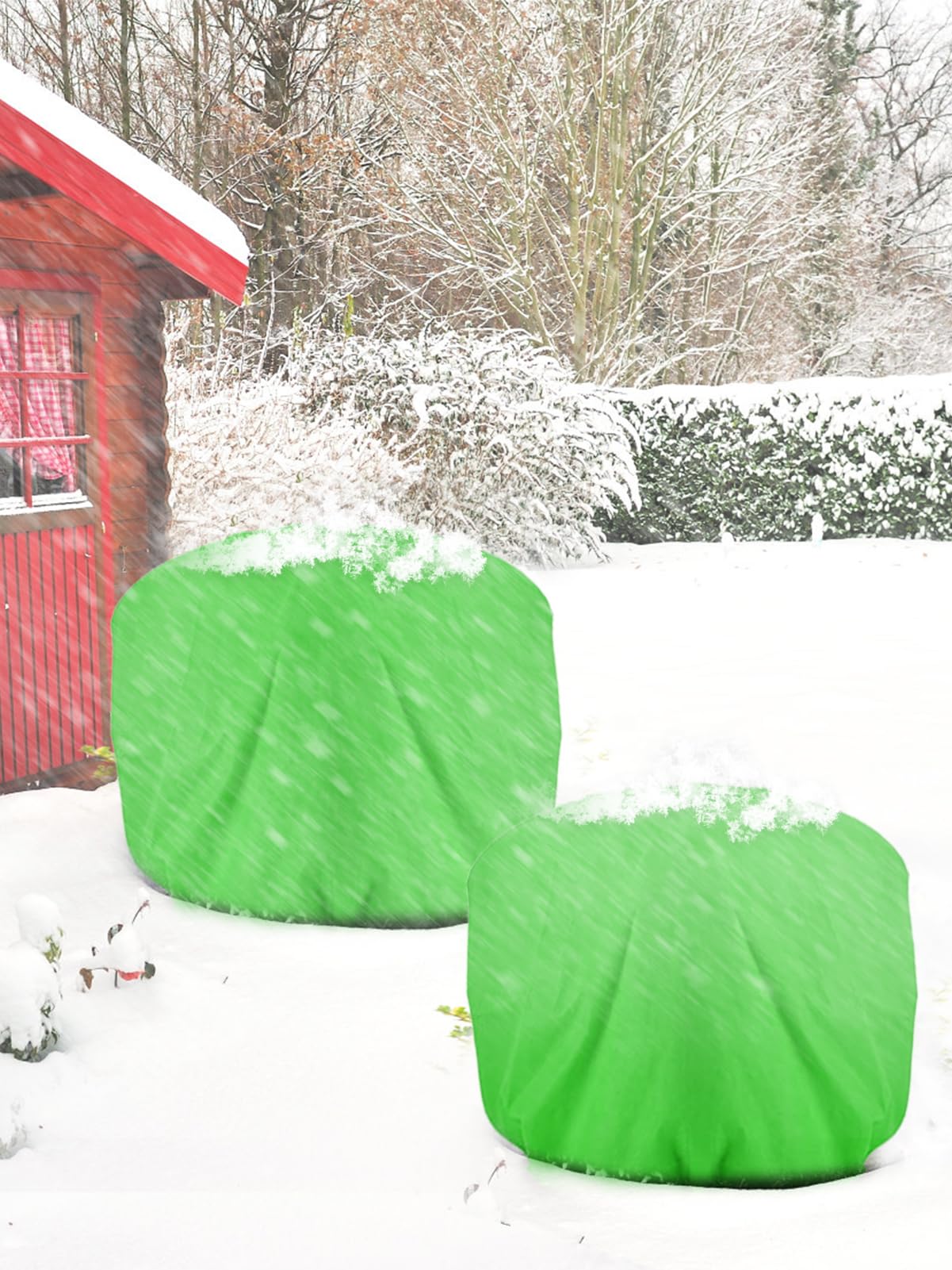 ANPHSIN soft nonwoven fabric wrap provides breathable frost protection for outdoor plants.
