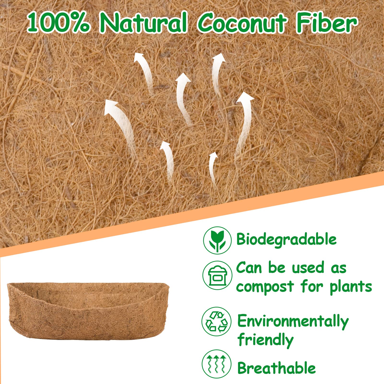 ANPHSIN window basket liner in use supports root-friendly air flow.
