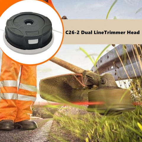 Anpongta C26-2 trimmer head cutting edges between shrubs and weeds