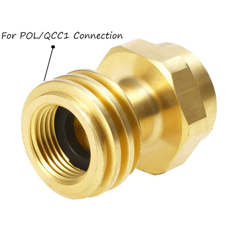 ANPTGHT 1lb to 20lb propane converter enables quick hookup to small cylinders on large grills.