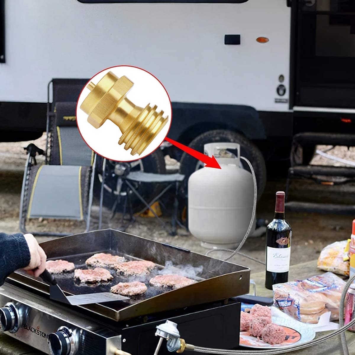 ANPTGHT stove-to-grill hookup opens up flexible roasting and barbecuing options.