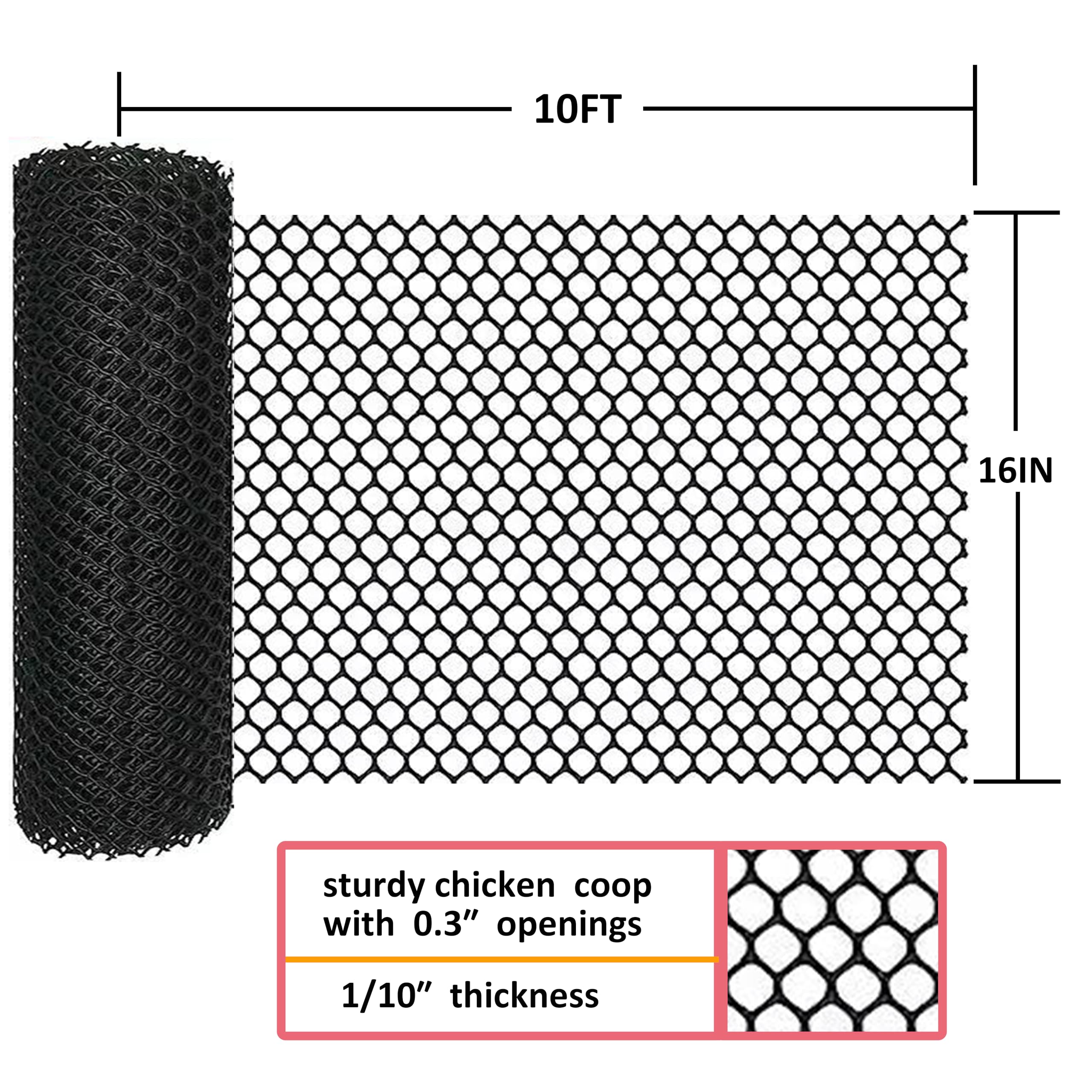 ANPUTWWH plastic chicken wire net in green enables quick, flexible garden protection and easy cutting