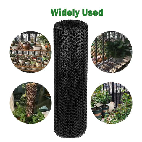 ANPUTWWH UV-resistant ABS plastic mesh in black ensures long-lasting outdoor use and rust-free performance