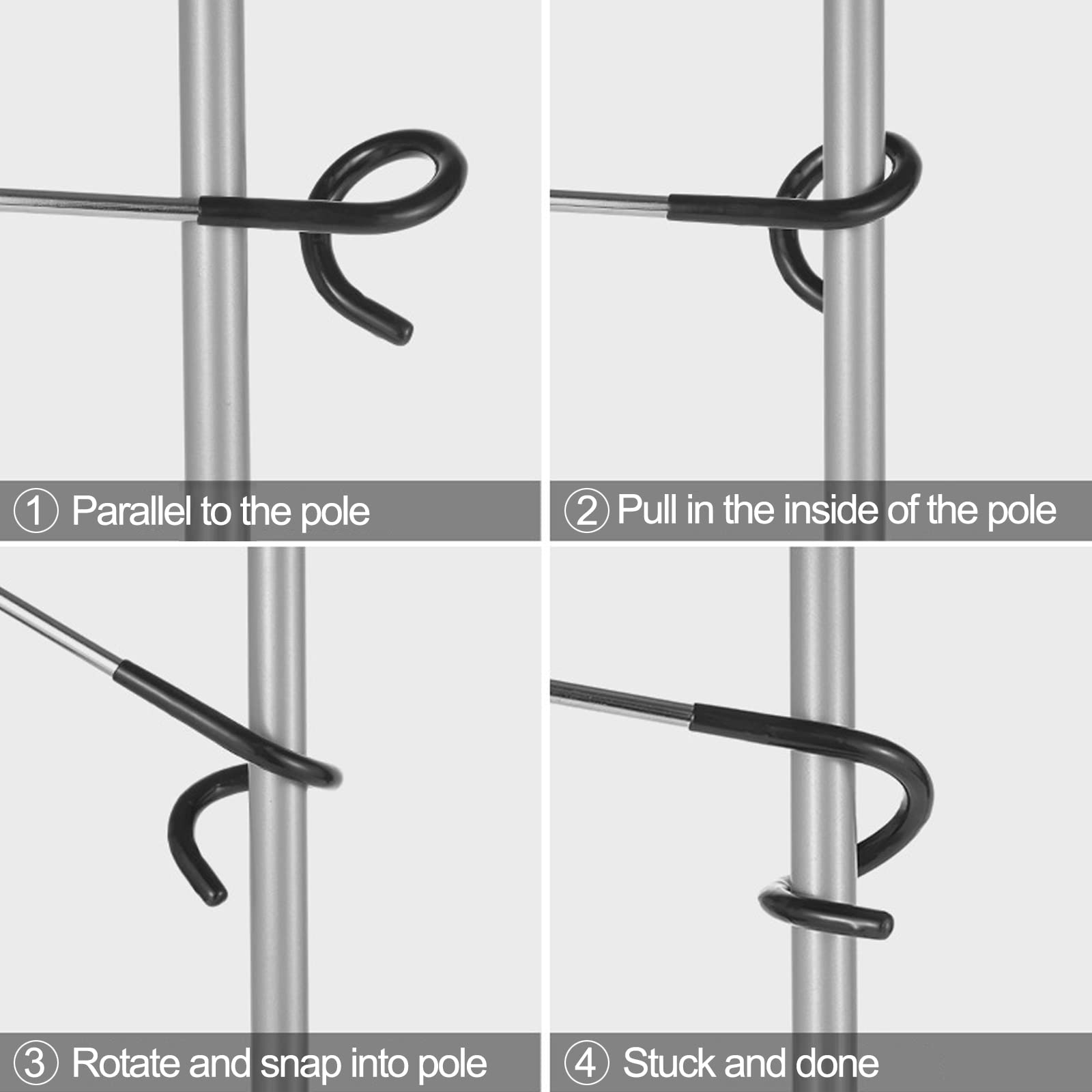 Anranmm versatile feeder hook fits poles, cages, trees