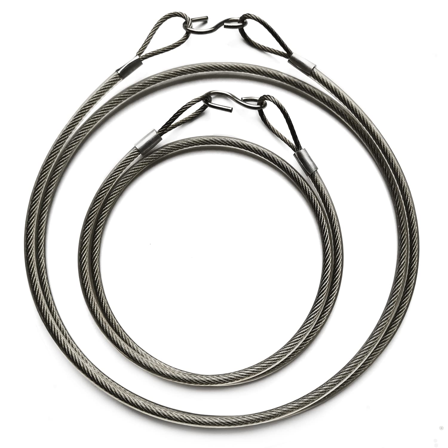 Anranmm hanging cables closeup with S-hook for secure outdoor setups