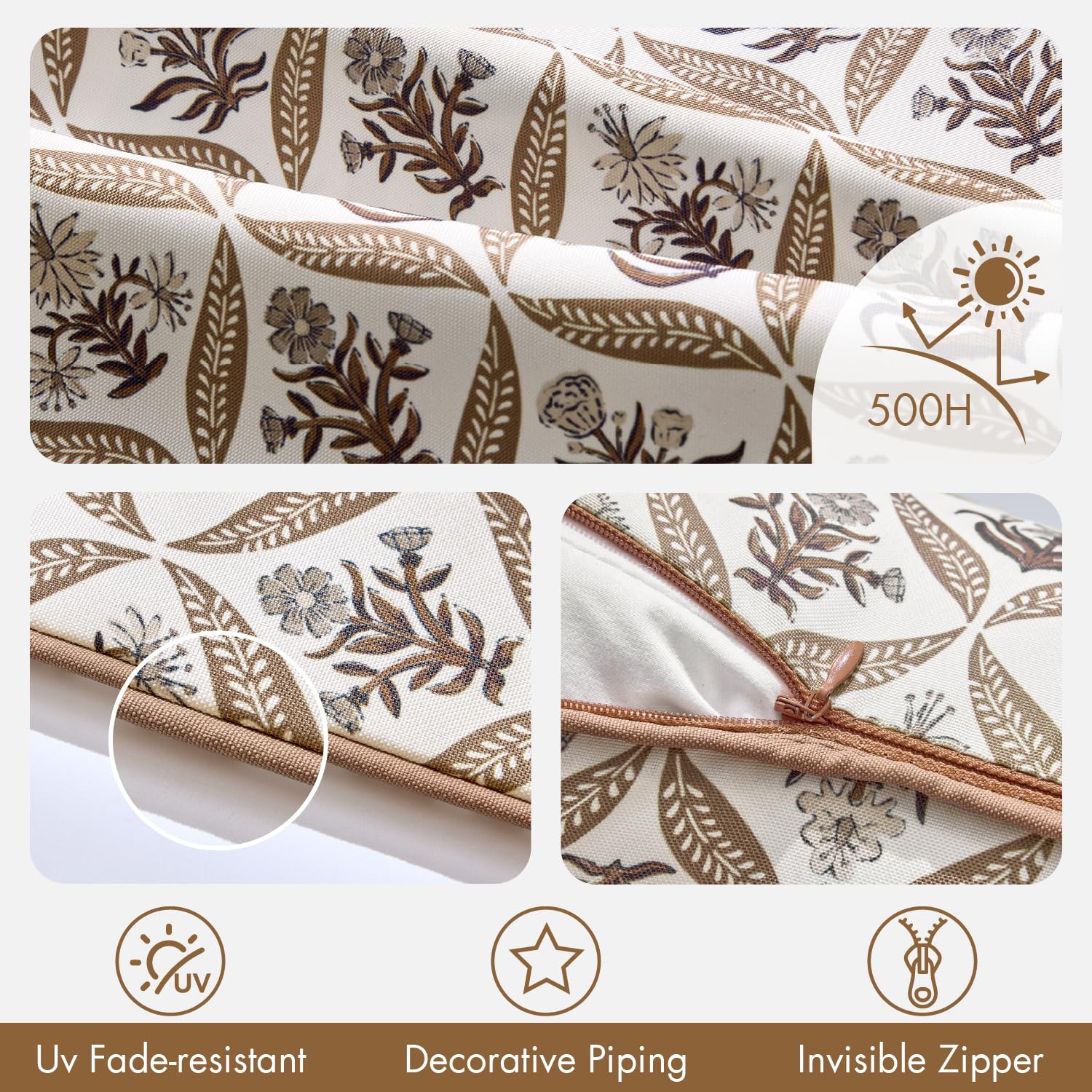 Hidden zipper on ANRODUO cover provides a clean finish and easy insert changes.