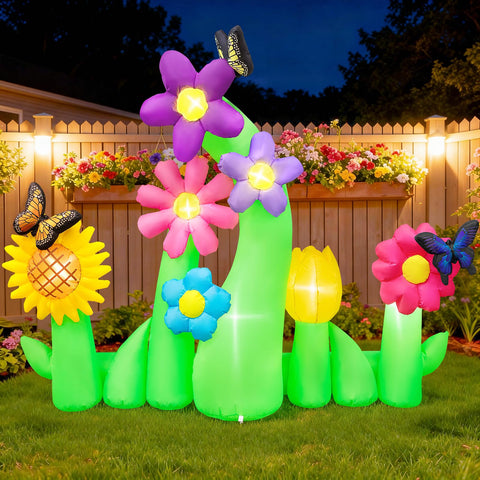 anroog flower bloom inflatable with rich textures and colorful petals