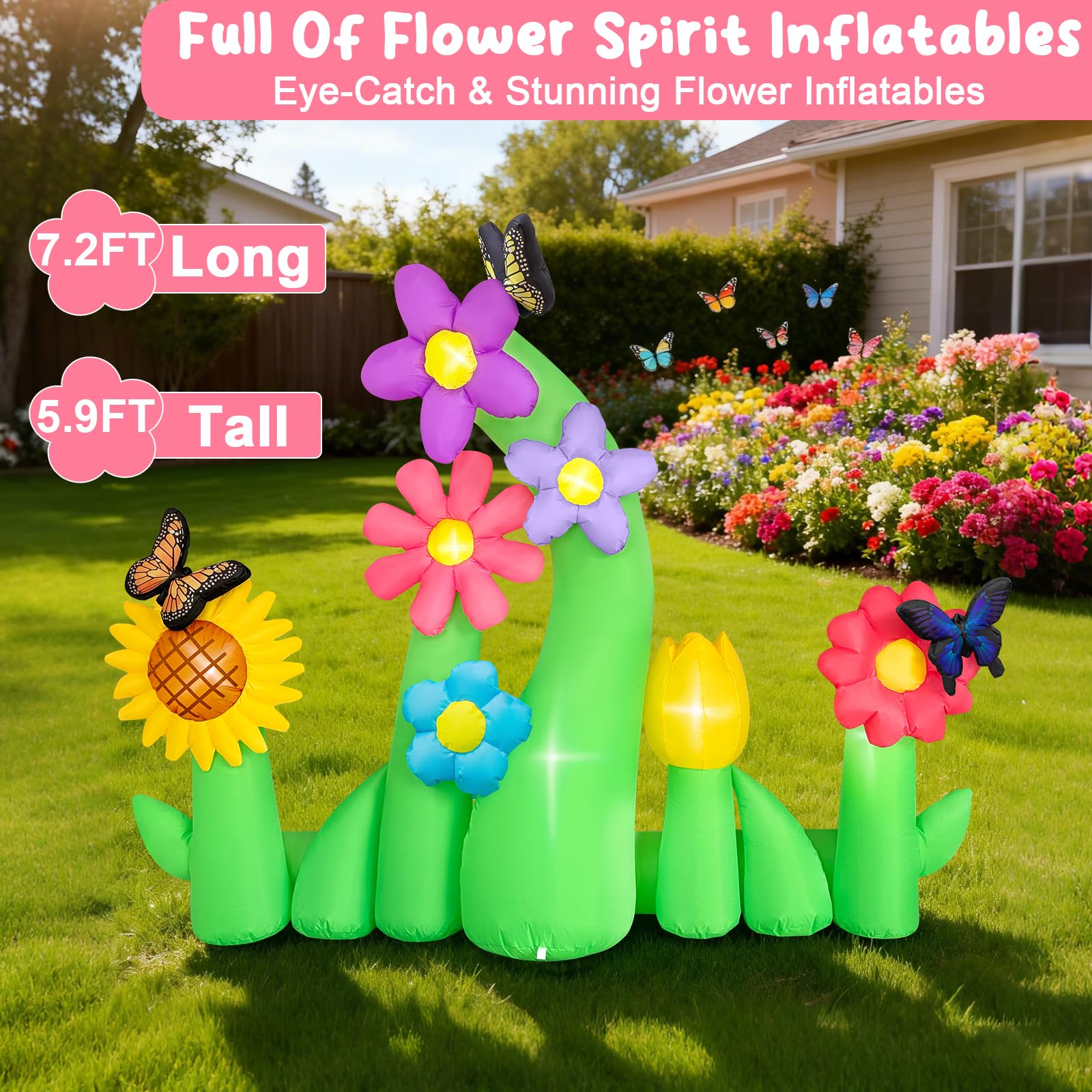 anroog spring inflatables with LED lights brighten outdoor evenings