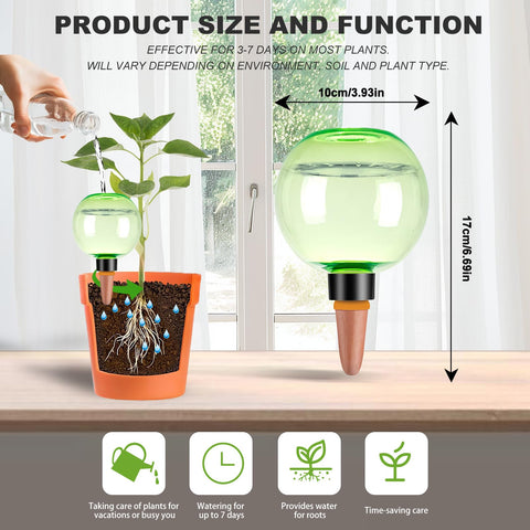 Ansberta globes with terracotta spikes delivering steady root-zone hydration.