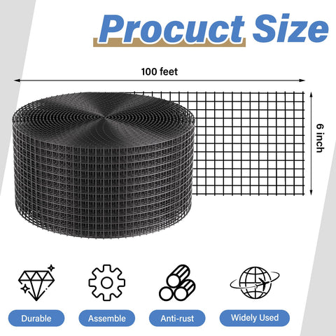 Ansgery 1-4mm black PVC-coated steel mesh provides a durable barrier