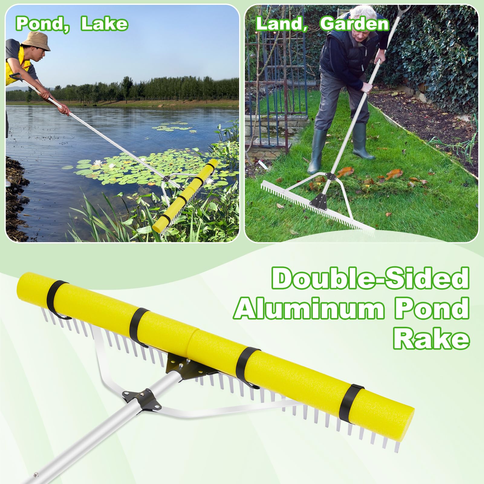 Ansgery aluminum head demonstrates rugged durability for weed removal.