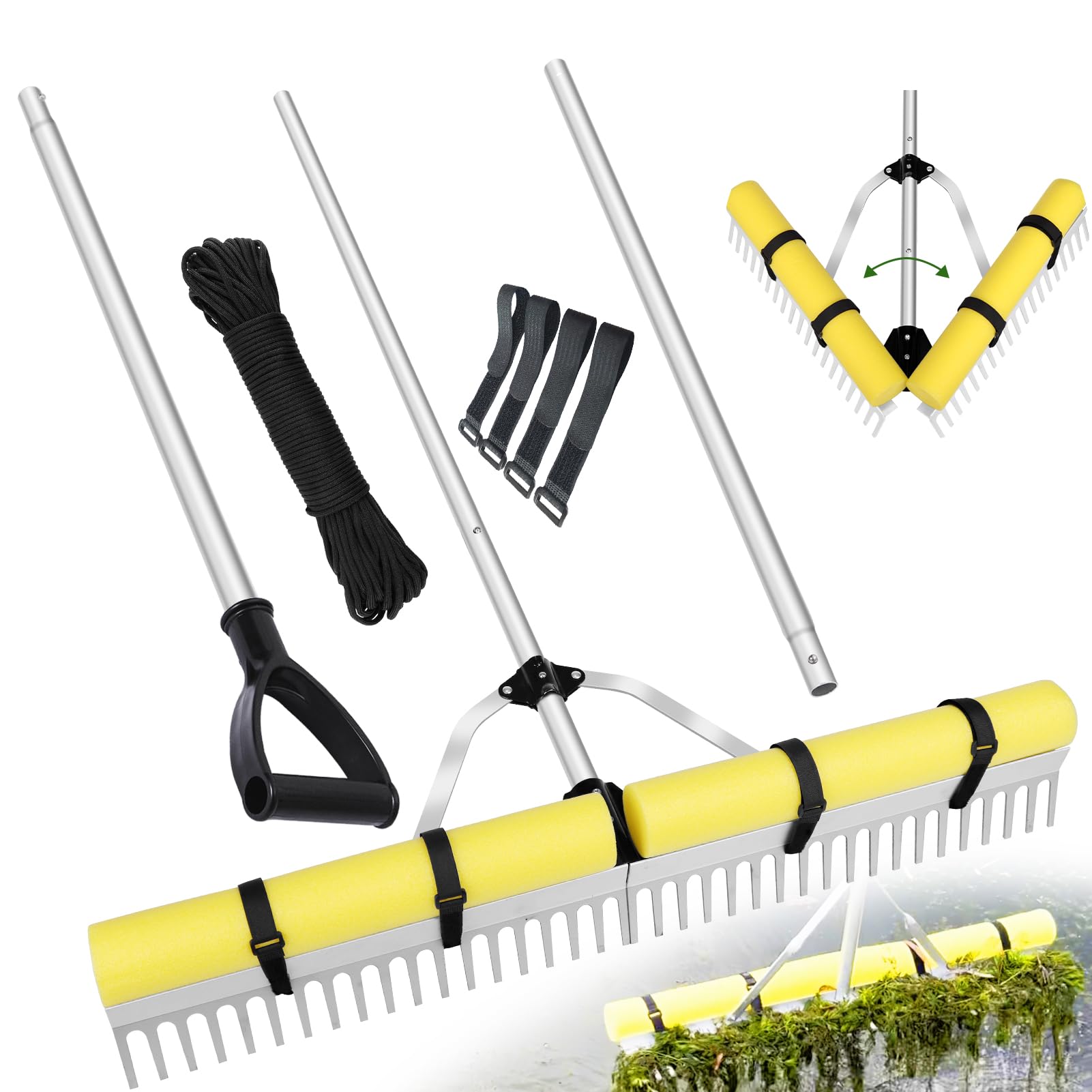 Ansgery pond rake overview: a versatile tool for keeping water surfaces clean.
