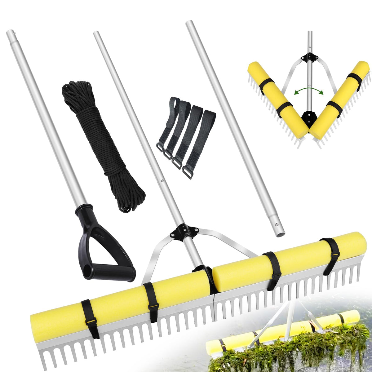 Ansgery pond rake overview: a versatile tool for keeping water surfaces clean.