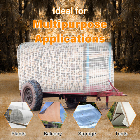 Ansgery clear tarp helps keep warmth during cold months while still transmitting light.