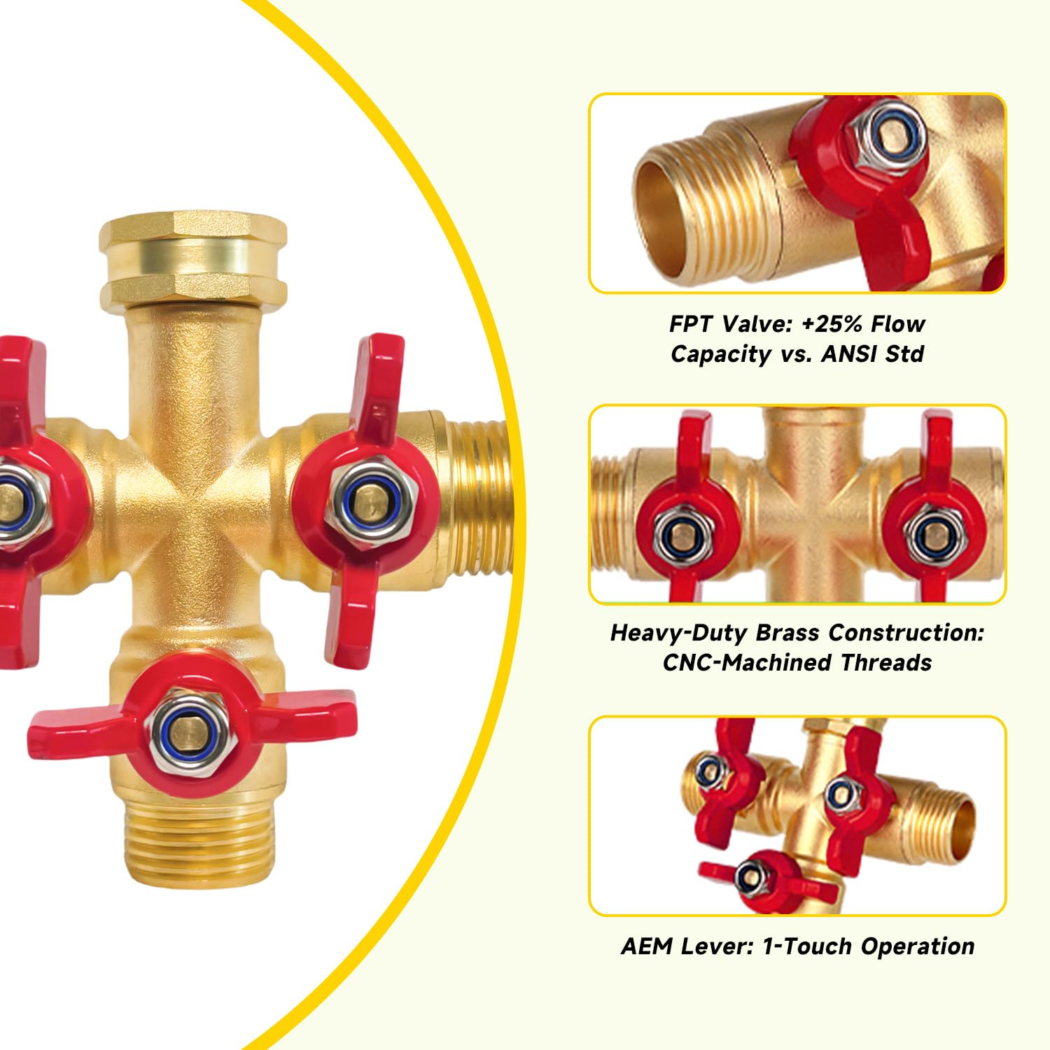 ANSHENYA heavy duty flow spigot in brass withstands outdoor use
