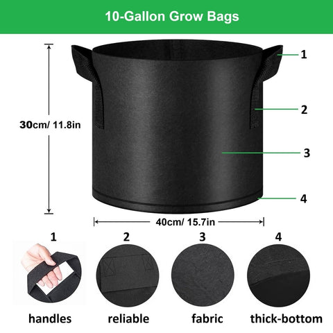 ANSLYQA grow bag with sturdy handles for easy transport