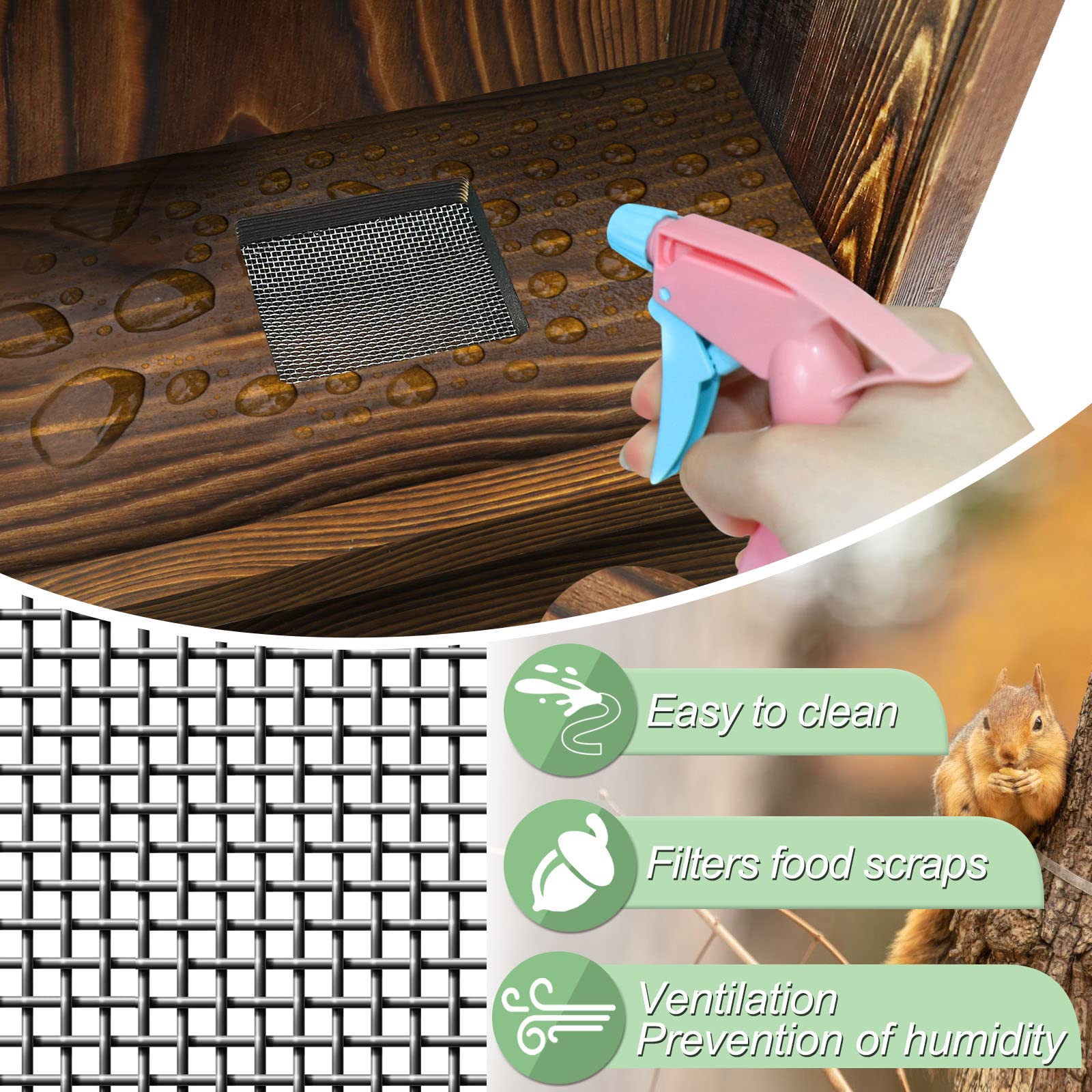 ANSTEEP carbonized wood surface offers classic brown finish and durability.