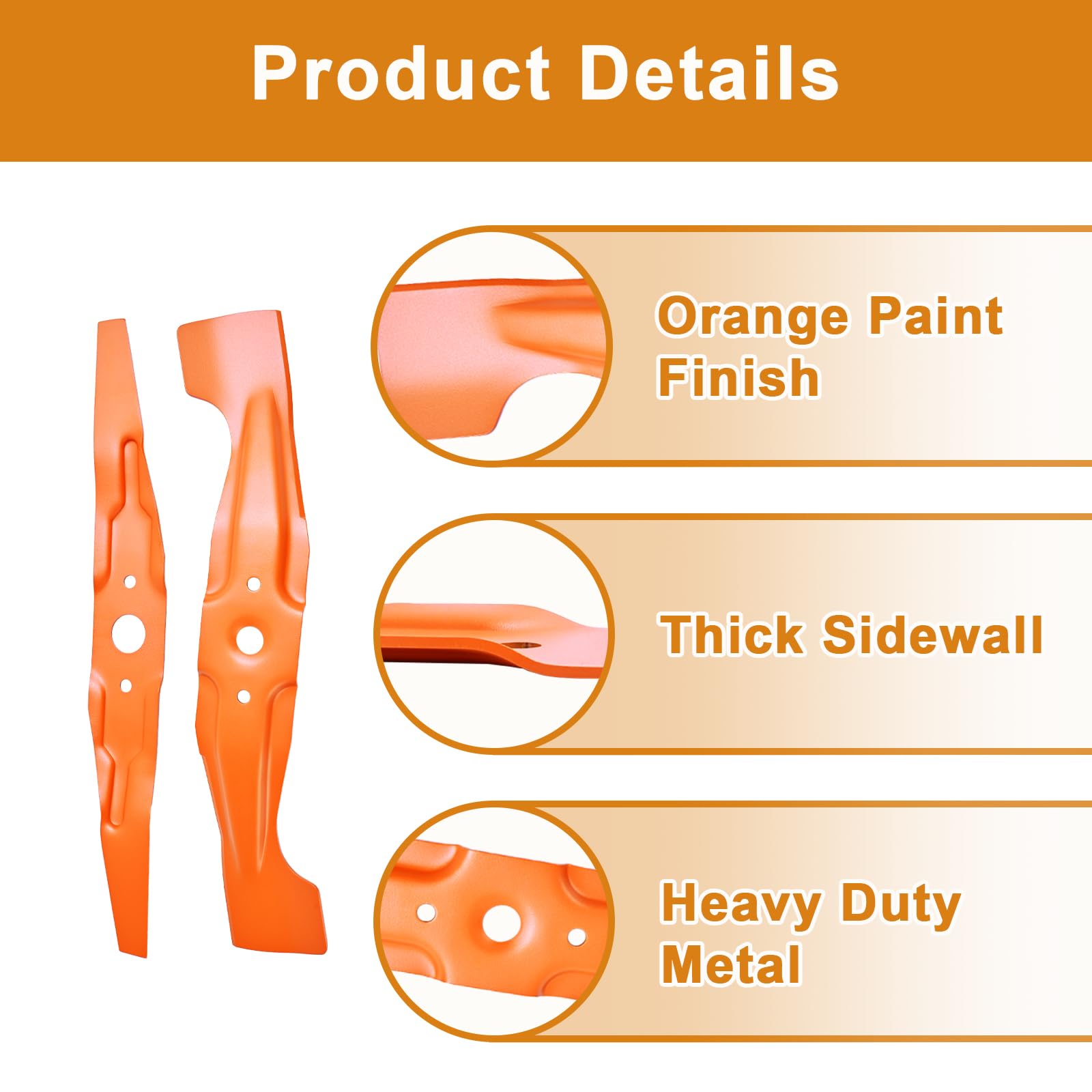 Antanker blade coating detail highlights rust resistance for longer life.