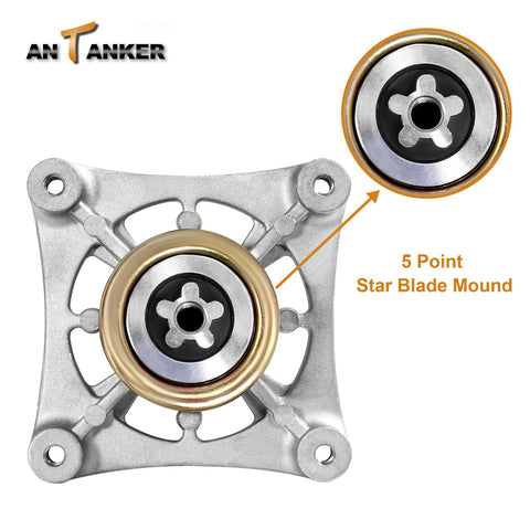 Pulley spacer and hardware included with spindle kit for correct alignment