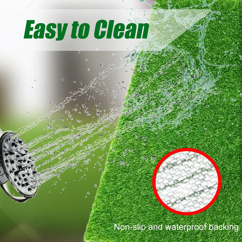 Antenat artificial grass hose-off cleaning keeps patios tidy and ready.