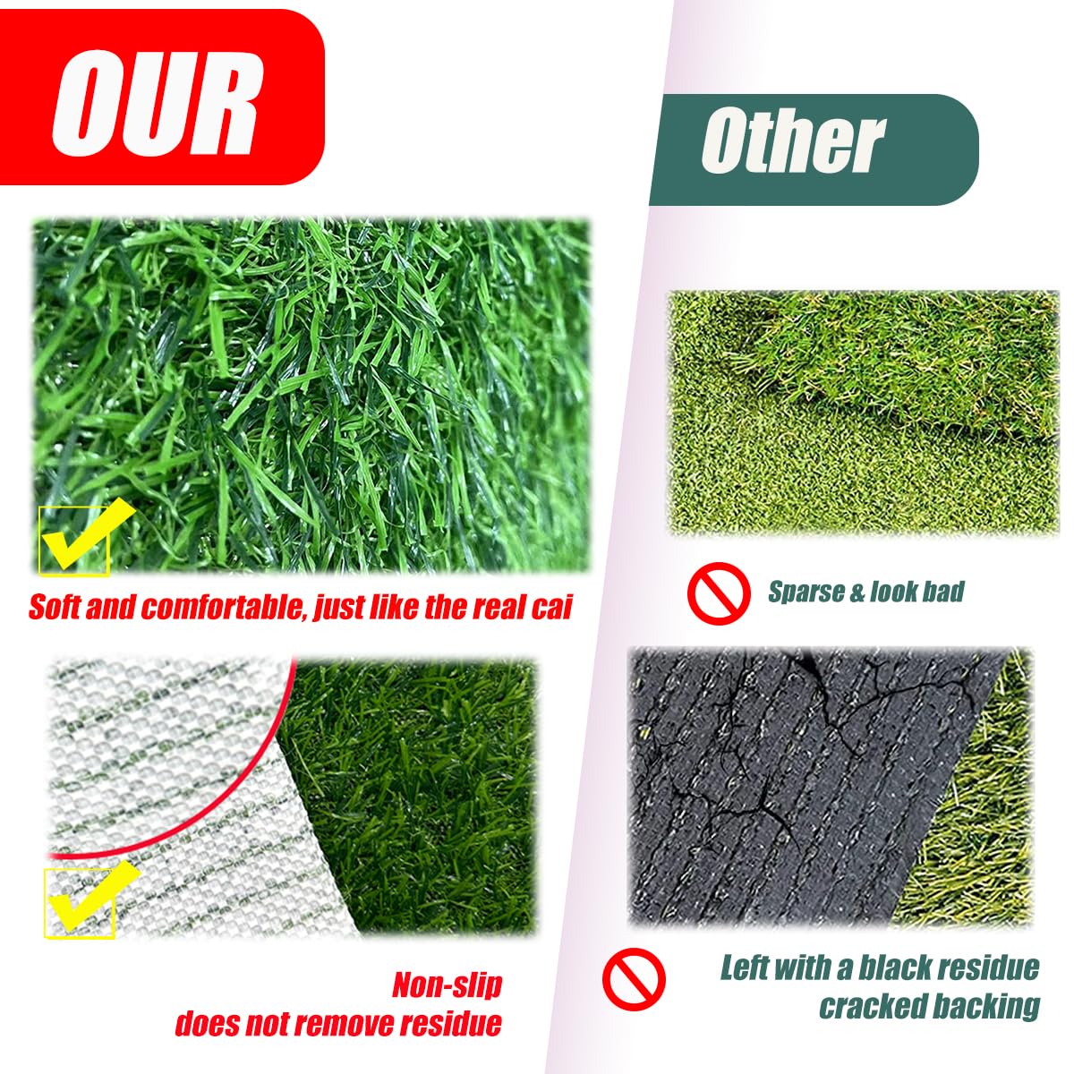 Antenat artificial grass indoor drainage grid enables flexible DIY placement.