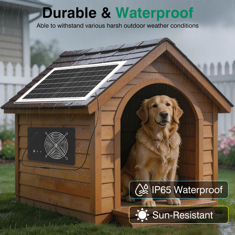 The ANTEQI solar fan battery pack highlights long-lasting power for daytime and night ventilation.