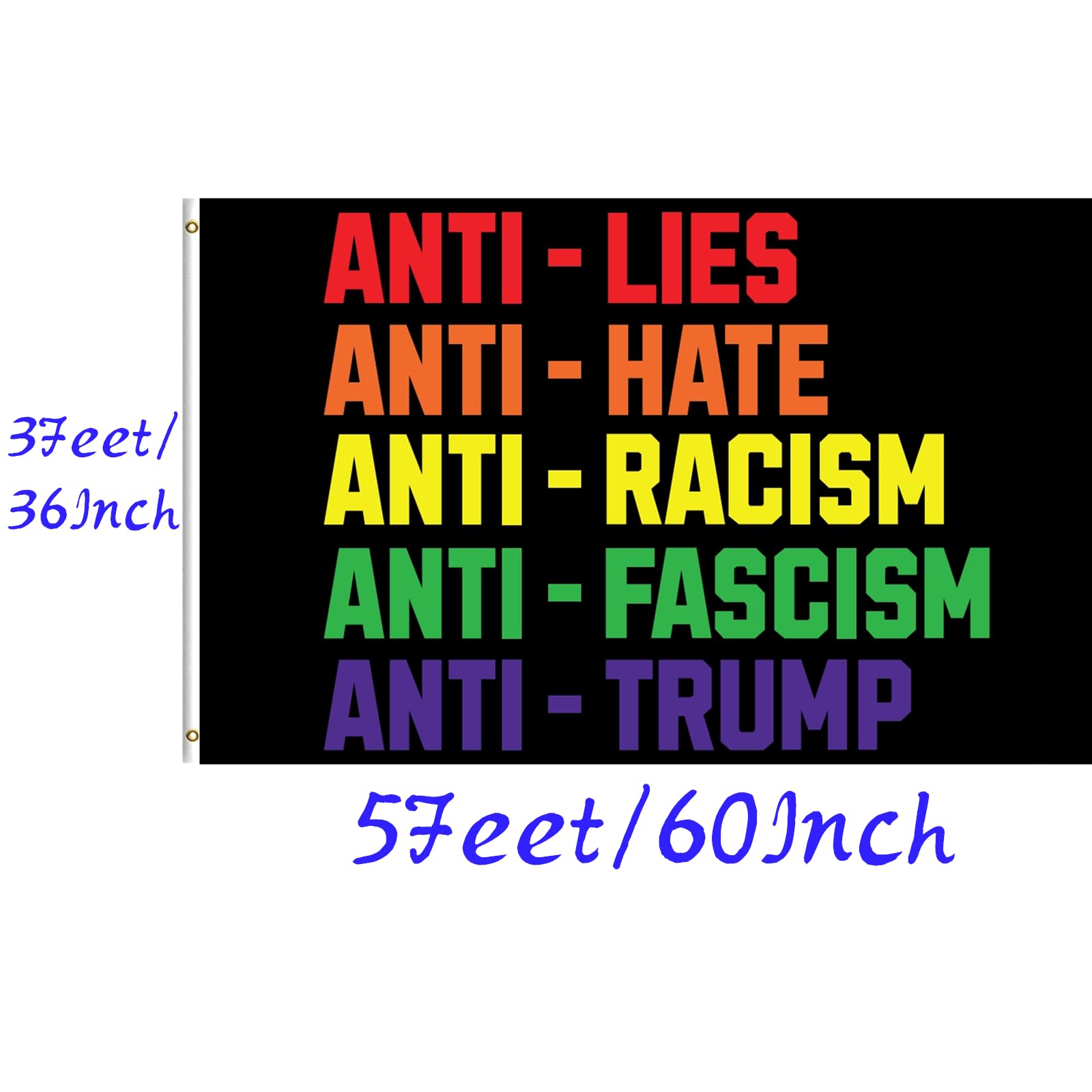 Anti-lies flag fence-yard display suitable for outdoor setups
